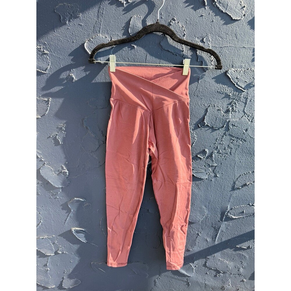 aerie crossover pink leggings
